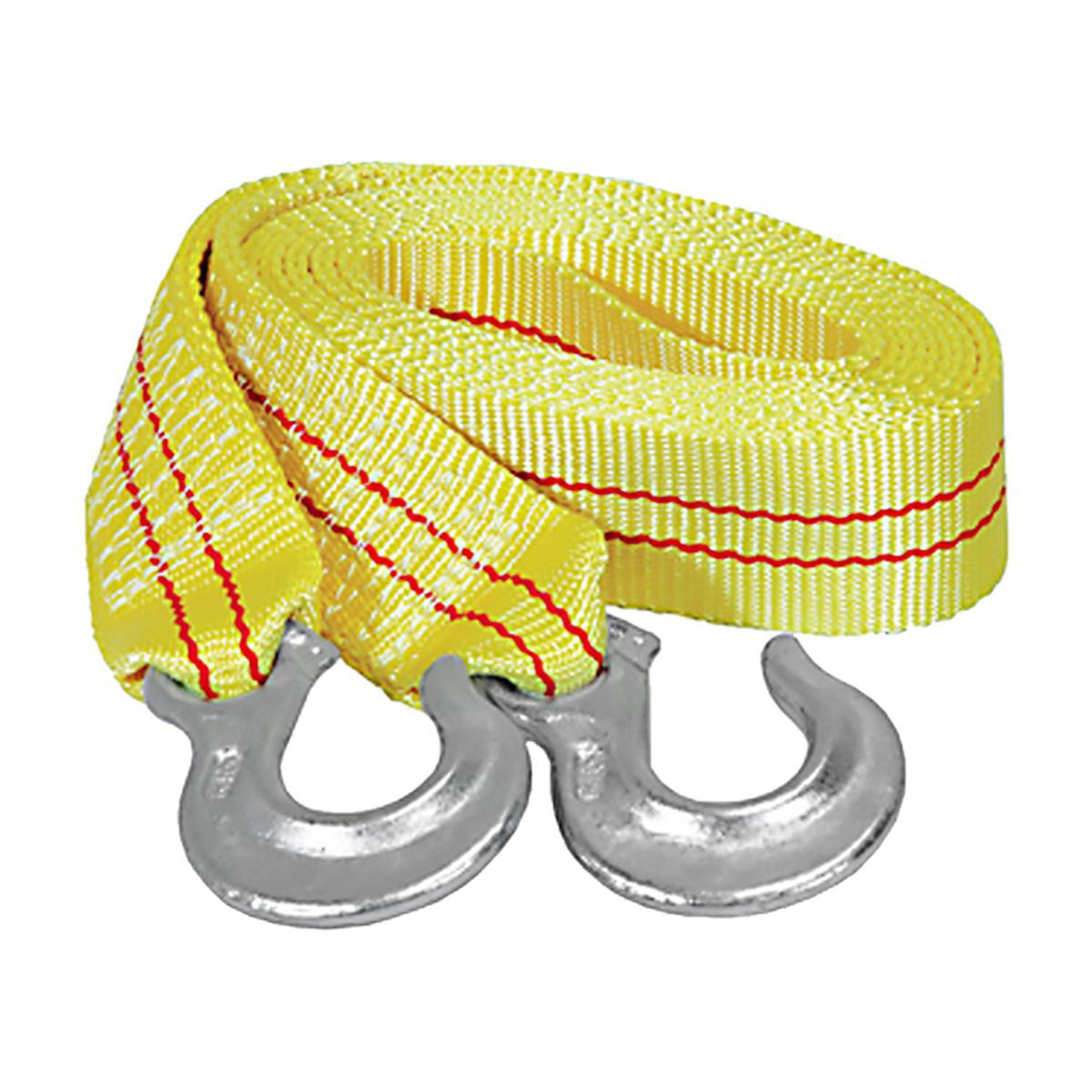 K-Tool International Tow Straps with Forged Hooks — 2in. x 15ft., 10,000-Lb. Capacity, Heavy-Duty Nylon Web Construction, Model# KTI73802